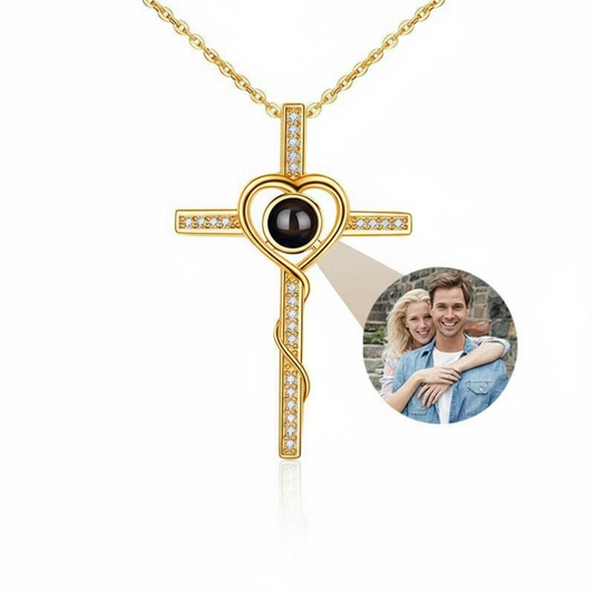 Capsula Necklace - Cross with Heart